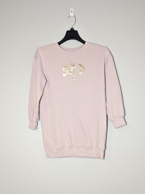 EUC Gap x Disney Kids Crewneck Sweatshirt Dress Pink Large 10-12 Minnie Vacation